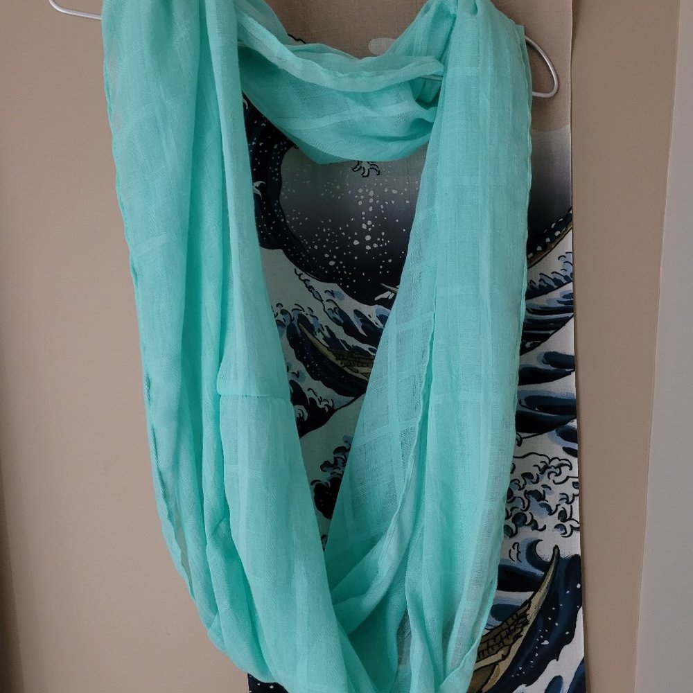 Teal Fashion Infinity scarf